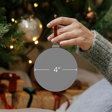 Northlight Mauve Pink 2-Finish Glass Ball Christmas Ornament 4-piece Set