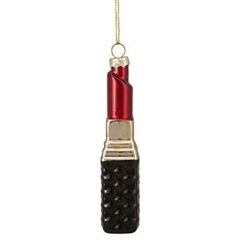 Northlight Red Lipstick Glass Christmas Ornament