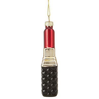 Northlight Red Lipstick Glass Christmas Ornament