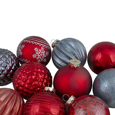 Northlight 12-Pack Red & Blue Finial & Glass Ball Christmas Ornaments