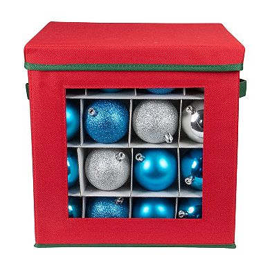 Northlight Red & Green Christmas Ornament Storage Bag with Removable Dividers