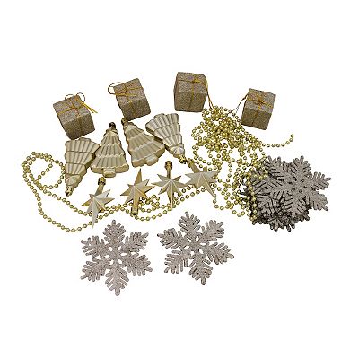 Northlight Champagne Gold Shatterproof Christmas Ornaments