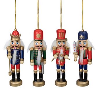 Northlight 4 pc Red and Green Christmas Nutcracker Ornament Set