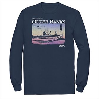 Big & Tall Outer Banks Gradient Boat Portrait Tee