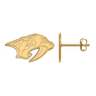 LogoArt Nashville Predators Sterling Silver Mini Logo Stud Earrings