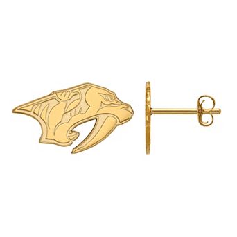 LogoArt Nashville Predators Sterling Silver Mini Logo Stud Earrings
