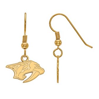 LogoArt Nashville Predators Sterling Silver Mini Dangle Earrings
