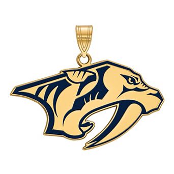 LogoArt Nashville Predators Sterling Silver Large Enamel Logo Pendant