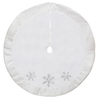 Northlight Embroidered Sequin Snowflakes Christmas Tree Skirt
