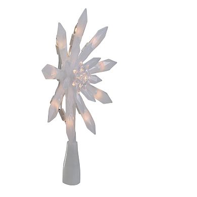 Northlight Seasonal 9-in. Lighted White Snowflake Christmas Tree Topper