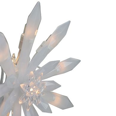 Northlight Seasonal 9-in. Lighted White Snowflake Christmas Tree Topper