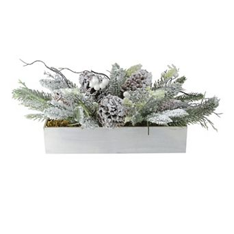 Northlight 19.5" Frosted Winter Foliage Christmas Tabletop Decoration