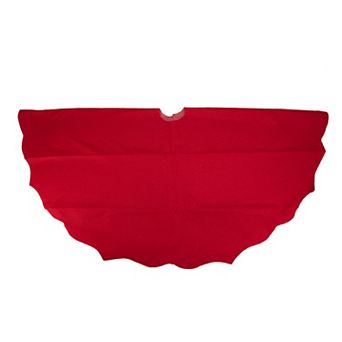 Northlight Red Scalloped Edge Christmas Tree Skirt