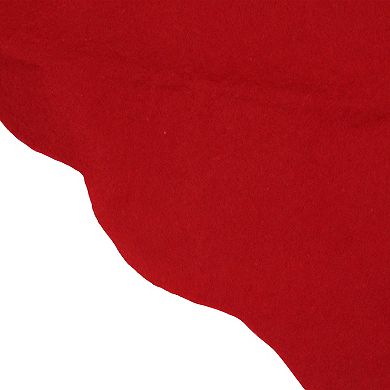 Northlight Red Scalloped Edge Christmas Tree Skirt