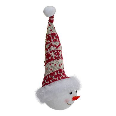 Northlight 7-in. Smiling Snowman Head Wearing A Winter Hat Christmas Ornament