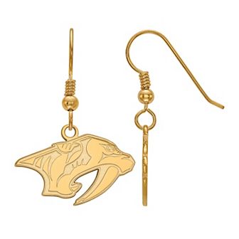 LogoArt Nashville Predators Sterling Silver Small Dangle Earrings