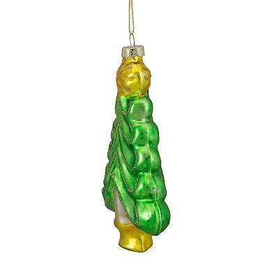 Northlight Seasonal Green & Gold Glass Christmas Tree Ornament