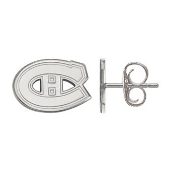 LogoArt Montreal Canadiens 14k Gold Mini Logo Stud Earrings