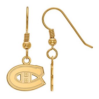 LogoArt Montreal Canadiens Sterling Silver Mini Dangle Earrings