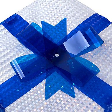 Northlight 3-Piece White and Blue Shimmering Lighted Hanukkah Gift Box Set