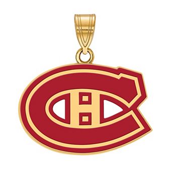 LogoArt Montreal Canadiens Sterling Silver Medium Enamel Logo Pendant