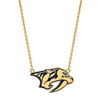 LogoArt Nashville Predators Sterling Silver Large Enamel Logo Pendant Necklace