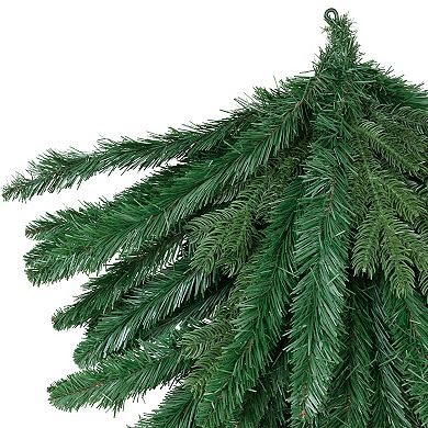 Northlight 60" Green Pine Unlit Artificial Christmas Teardrop Swag Wall Decor