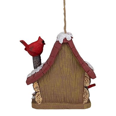 Northlight Christmas Birdhouse with Cardinals Table Decor