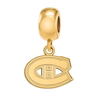 LogoArt Montreal Canadiens Sterling Silver Small Dangle Bead Charm
