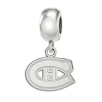 LogoArt Montreal Canadiens Sterling Silver Small Dangle Bead Charm