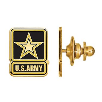 LogoArt Sterling Silver United States Army Epoxied Lapel Pin