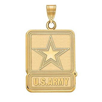 LogoArt Sterling Silver United States Army Small Logo Pendant