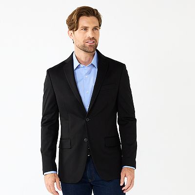 Men's Apt. 9 Premier Flex Slim-Fit Stretch Knit Sport Coat Color: Black Size: 48 Reg