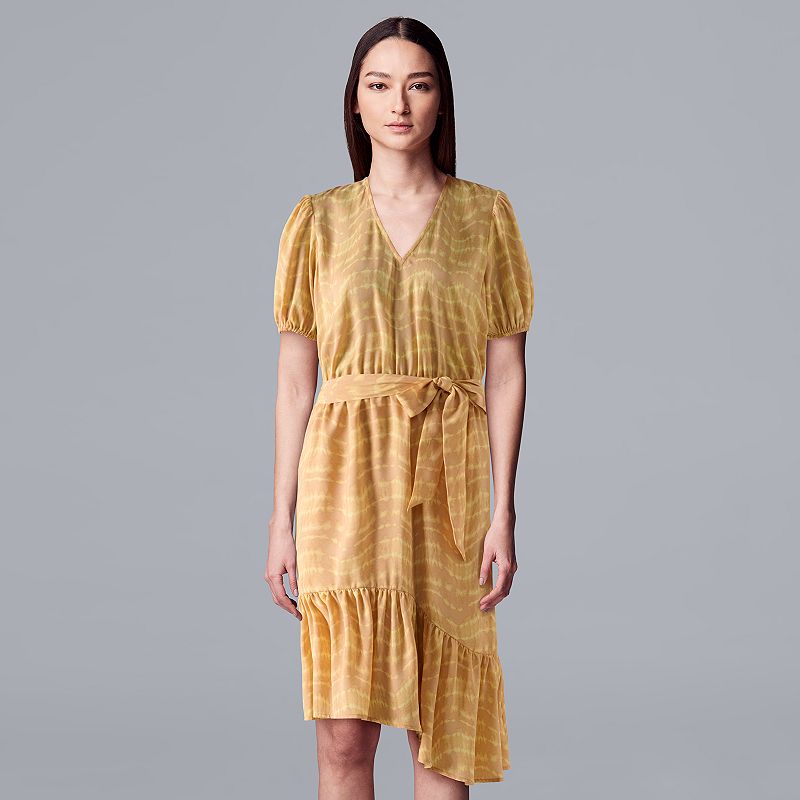 Women's Simply Vera Vera Wang Puff Sleeve Asymmetrical Dress
