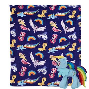 My Little Pony Cute Rainbow Dash Character Hugger Pillow & Silk Touch Throw Set