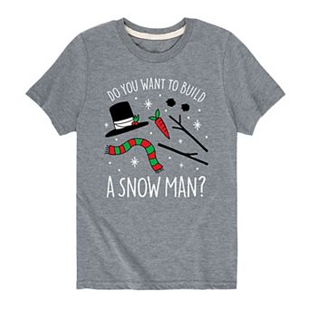 Boys 8-20 Build A Snowman Graphic Tee