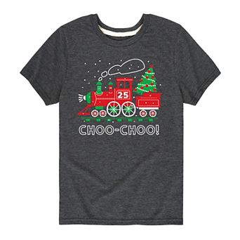 Boys 8-20 Choo Choo Christmas Train Graphic Tee