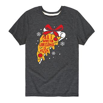 Boys 8-20 All I Want For Christmas Pizza Graphic Tee