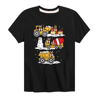 Boys 8-20 Reindeer Construction Team Graphic Tee