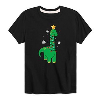 Boys 8-20 Dinosaur Christmas Tree Graphic Tee