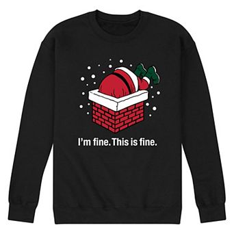 Men's Im 'Fine This Is Fine Santa Sweatshirt