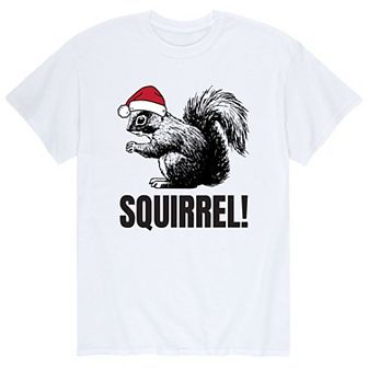 Men's Squirrel Santa Hat Tee