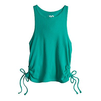 Juniors' SO® Side Keyhole Racerback Tank Top