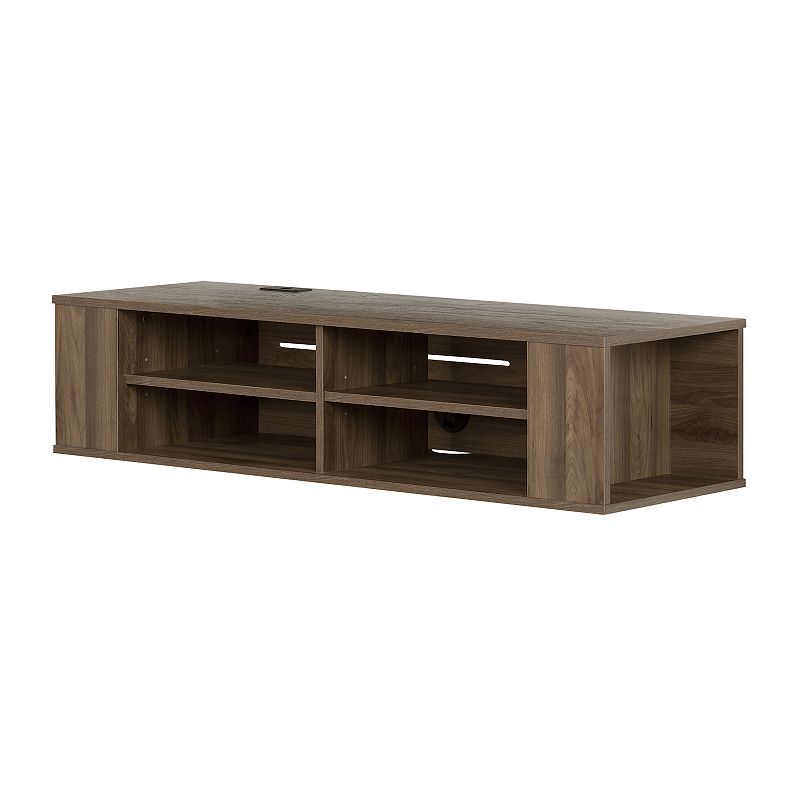 South Shore City Life Wall-Mounted Media Console, Brown