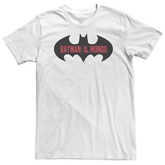 Big & Tall DC Comics Batman: Il Mondo Bat Logo Tee