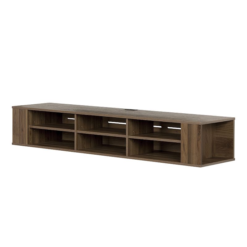 South Shore City Life Wide Wall-Mounted Console, Brown