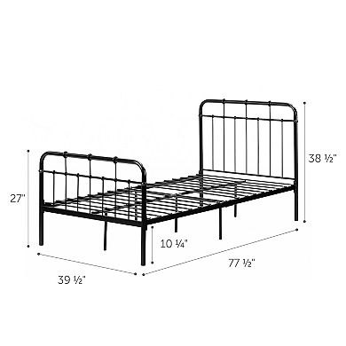 South Shore Cotton Candy Twin Metal Bed