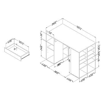 South Shore Crea Counter-Height Craft Table