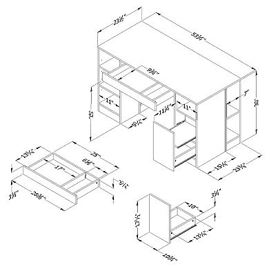 South Shore Crea Craft Table