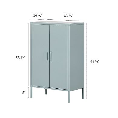 South Shore Crea Metal 2-Door Accent Cabinet